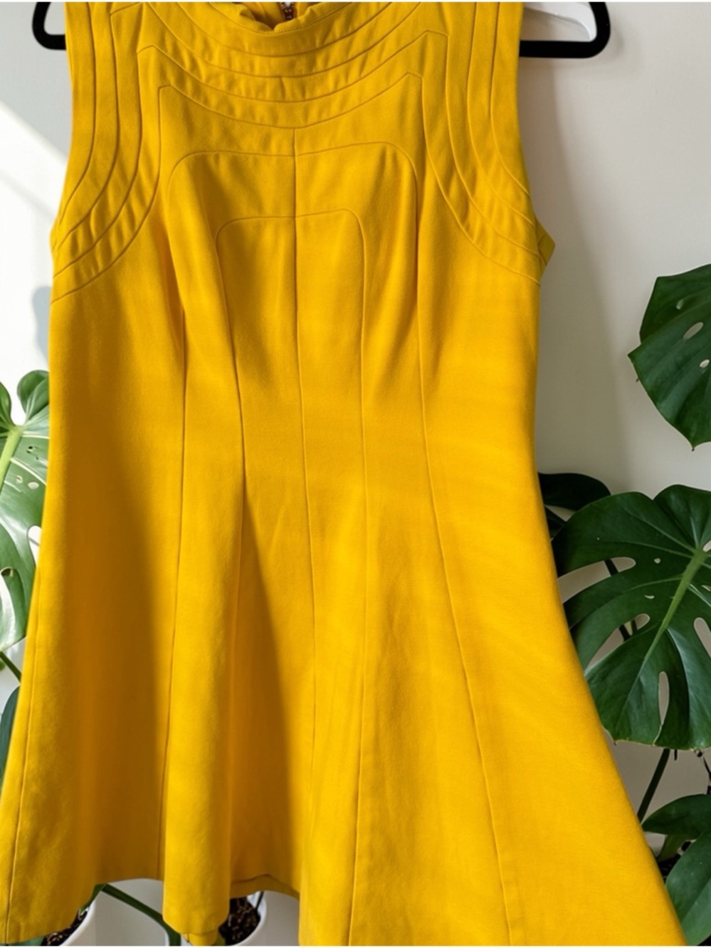 Ted Baker Women’s Sleeveless Yellow Fit-and-Flare Dress